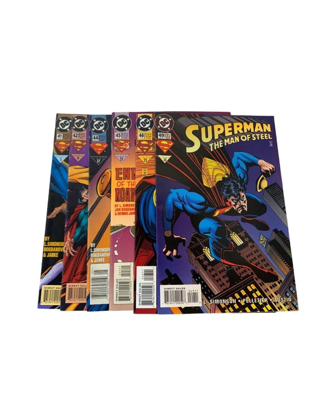 Superman The Man of Steel Comic Lot #41-46, #49 DC 1994-95 Love Bites DC Comics